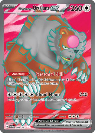 SV06 Twilight Masquerade  202/167 Bloodmoon Ursaluna ex  - Holofoil - Ultra Rare