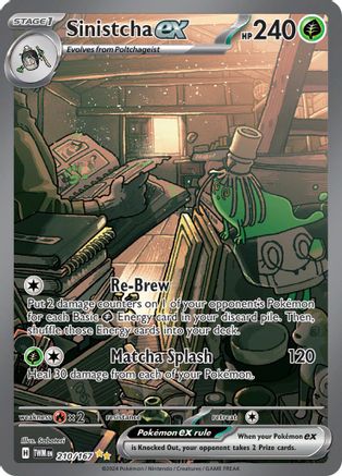 SV06 Twilight Masquerade  210/167 Sinistcha ex  - Holofoil - Special Illustration Rare