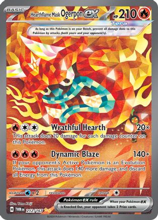 SV06 Twilight Masquerade  212/167 Hearthflame Mask Ogerpon ex  - Holofoil - Special Illustration Rare
