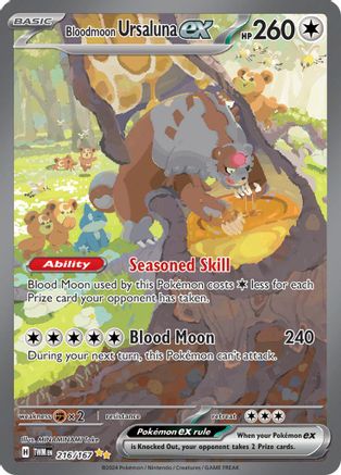 SV06 Twilight Masquerade  216/167 Bloodmoon Ursaluna ex  - Holofoil - Special Illustration Rare