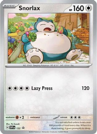 SV Scarlet & Violet Promo Cards  122 Snorlax  - Holofoil - Promo