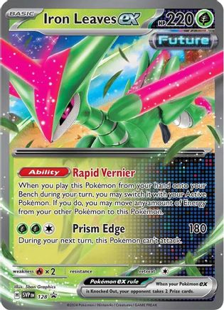 SV Scarlet & Violet Promo Cards  128 Iron Leaves ex  - Holofoil - Promo