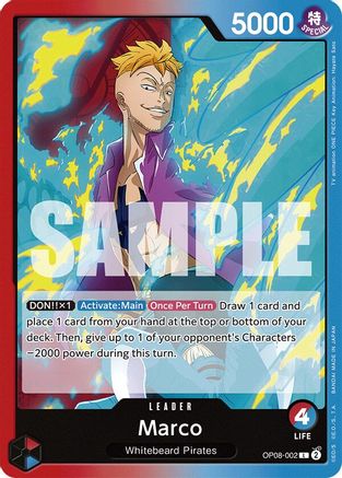 Two Legends  OP08-002 Marco (OP08-002)  - Leader
