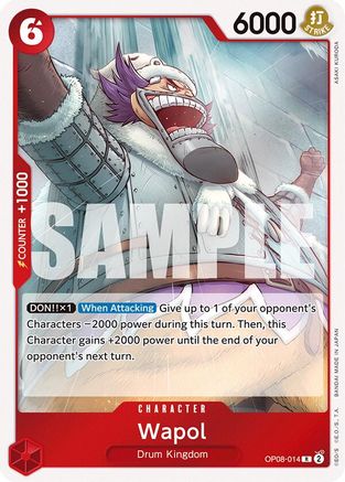 Two Legends  OP08-014 Wapol (OP08-014)  - Foil - Rare