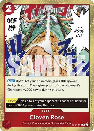 Two Legends  OP08-018 Cloven Rose (OP08-018)  - Foil - Rare