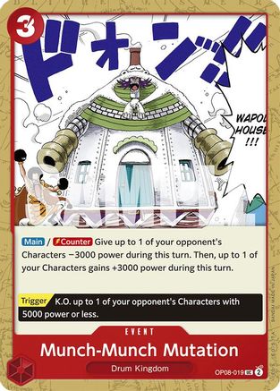 Two Legends  OP08-019 Munch-Munch Mutation (OP08-019)  - Uncommon