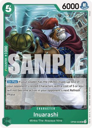 Two Legends  OP08-022 Inuarashi (OP08-022)  - Uncommon
