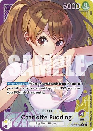 Two Legends  OP08-058 Charlotte Pudding (058) (Parallel)  - Foil - Leader
