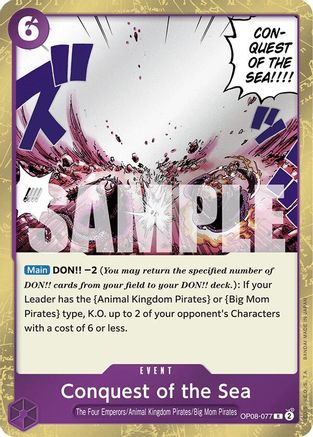Two Legends  OP08-077 Conquest of the Sea (OP08-077)  - Foil - Rare