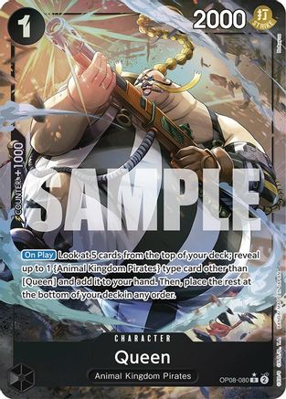 Two Legends  OP08-080 Queen (Parallel)  - Foil - Rare