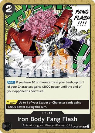 Two Legends  OP08-095 Iron Body Fang Flash (OP08-095)  - Uncommon