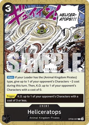 Two Legends  OP08-097 Heliceratops (OP08-097)  - Common