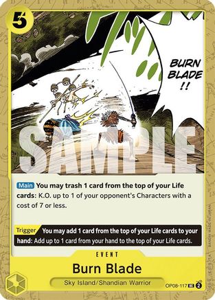 Two Legends  OP08-117 Burn Blade (OP08-117)  - Uncommon