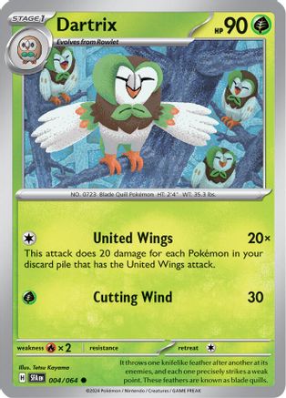 SV Shrouded Fable  004/064 Dartrix  - Reverse Holofoil - Common