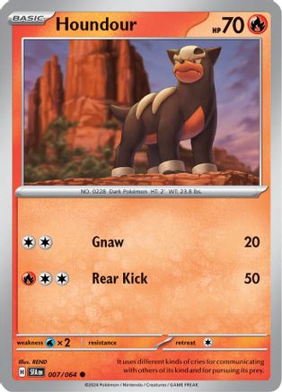 SV Shrouded Fable  007/064 Houndour  - Reverse Holofoil - Common