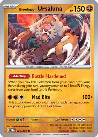 SV Shrouded Fable  025/064 Bloodmoon Ursaluna  - Reverse Holofoil - Rare