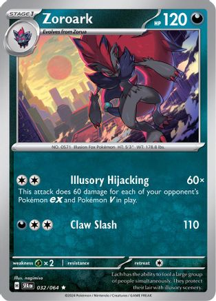 SV Shrouded Fable  032/064 Zoroark  - Reverse Holofoil - Rare
