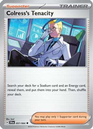 SV Shrouded Fable  057/064 Colress's Tenacity  - Reverse Holofoil - Uncommon