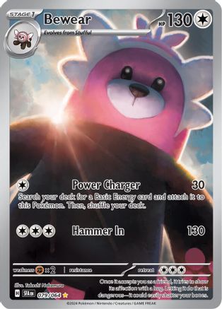 SV Shrouded Fable  079/064 Bewear  - Holofoil - Illustration Rare