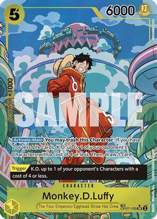 Two Legends  OP07-109 Monkey.D.Luffy (TR) (OP07-109)  - Foil - Treasure Rare