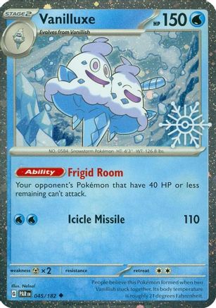 Miscellaneous Cards & Products  045/182 Vanilluxe (Holiday Calendar)  - Holofoil - Uncommon