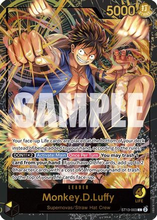 One Piece Promotion Cards  ST13-003 Monkey.D.Luffy (Premium Card Collection -Leader Collection-) (ST13-003)  - Foil - Leader