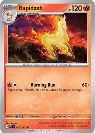 SV07 Stellar Crown  020/142 Rapidash  - Uncommon