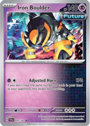 SV07 Stellar Crown  071/142 Iron Boulder  - Holofoil - Rare