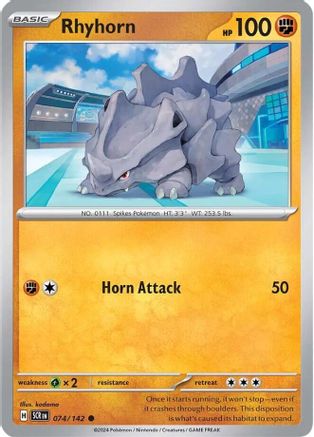 SV07 Stellar Crown  074/142 Rhyhorn  - Common