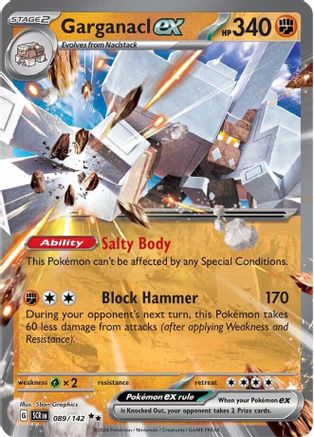 SV07 Stellar Crown  089/142 Garganacl ex  - Holofoil - Double Rare