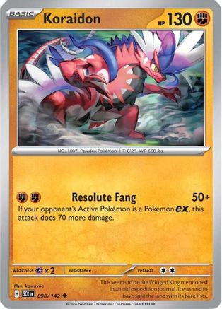 SV07 Stellar Crown  090/142 Koraidon  - Reverse Holofoil - Uncommon