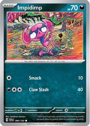 SV07 Stellar Crown  094/142 Impidimp  - Common