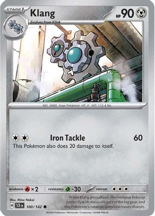 SV07 Stellar Crown  100/142 Klang  - Reverse Holofoil - Common