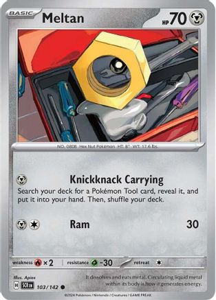 SV07 Stellar Crown  103/142 Meltan  - Reverse Holofoil - Common