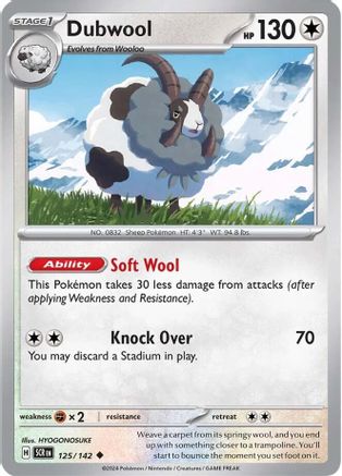SV07 Stellar Crown  125/142 Dubwool  - Reverse Holofoil - Uncommon