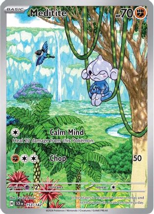 SV07 Stellar Crown  153/142 Meditite  - Holofoil - Illustration Rare