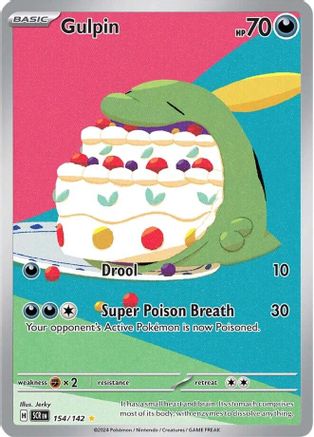 SV07 Stellar Crown  154/142 Gulpin  - Holofoil - Illustration Rare