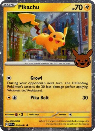Trick or Trade BOOster Bundle 2024  018/091 Pikachu  - Holofoil - Holo Rare
