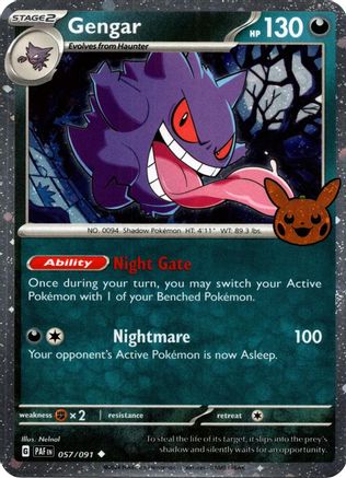 Trick or Trade BOOster Bundle 2024  057/091 Gengar (Cosmos Holo)  - Holofoil - Holo Rare