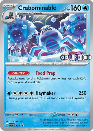 SV Scarlet & Violet Promo Cards  134/142 Crabominable  - Holofoil - Promo