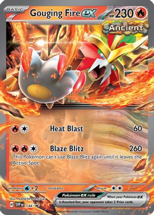 SV Scarlet & Violet Promo Cards  144 Gouging Fire ex  - Holofoil - Promo