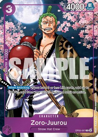 One Piece Promotion Cards  OP05-067 Zoro-Juurou (Event Pack Vol. 5) (OP05-067)  - Foil - Rare