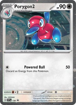 SV Scarlet & Violet Promo Cards  138 Porygon2  - Promo