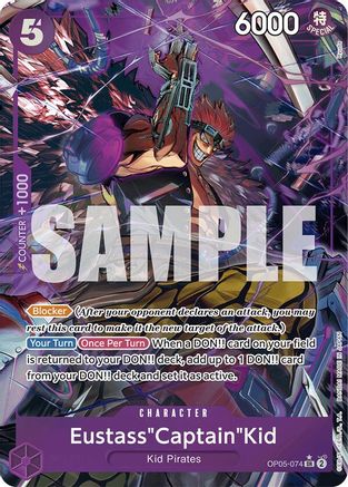 Premium Booster The Best  OP05-074 Eustass"Captain"Kid (OP05-074) (Alternate Art) (OP05-074)  - Foil - Super Rare