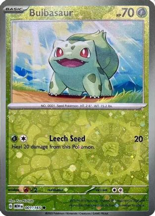 Miscellaneous Cards & Products  001/165 Bulbasaur  - Holofoil - Common