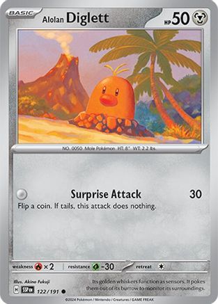 SV08 Surging Sparks  122/191 Alolan Diglett  - Common