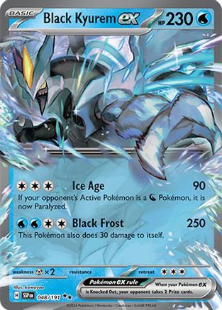 SV08 Surging Sparks  048/191 Black Kyurem ex  - Holofoil - Double Rare