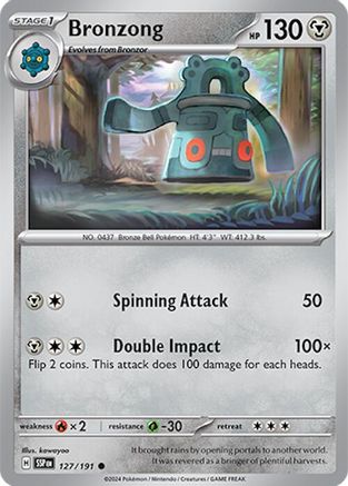SV08 Surging Sparks  127/191 Bronzong  - Reverse Holofoil - Common