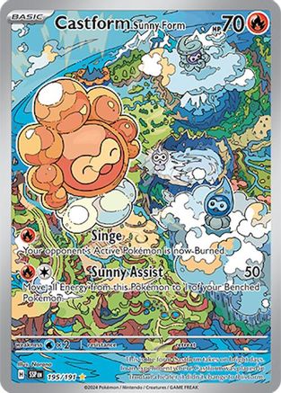 SV08 Surging Sparks  195/191 Castform Sunny Form  - Holofoil - Illustration Rare