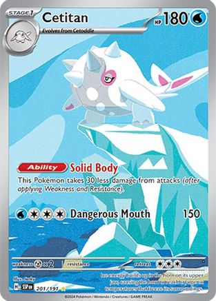 SV08 Surging Sparks  201/191 Cetitan  - Holofoil - Illustration Rare